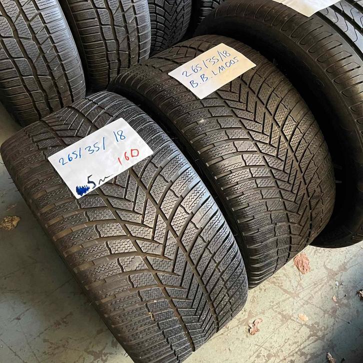 2 x Bridgestone Blizzak LM-005 265-35-18 Winterbanden 5mm, Auto-onderdelen, Banden en Velgen, 18 inch, Winterbanden, 265 mm, Personenwagen