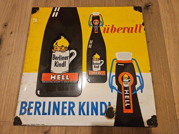 !!! Zeldzaam Berliner Kindl Bier emailschild!!!!! - Emaille, Antiek en Kunst, Antiek | Wandborden en Tegels