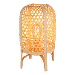Tafellamp CAIRO Bamboe E27 Metaal ø22.0cm H:37.0cm, Huis en Inrichting, Lampen | Tafellampen, Ophalen of Verzenden, Nieuw, Metaal