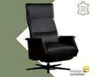 Leren relaxfauteuil Mojo - Massif Nero (zwart) - Large, Nieuw, Ophalen of Verzenden, 50 tot 75 cm, Industrieel, Modern