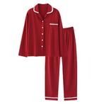 Dames Pyjama Katoen Luxe Rood Damespyama Volwassen Pyama 165, Verzenden, Nieuw