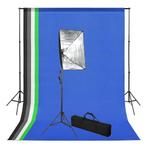 vidaXL Fotostudioset met achtergrond en softboxlamp, Verzenden, Nieuw