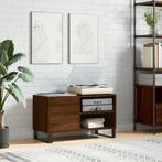 vidaXL Platenkast 85x38x48 cm bewerkt hout bruin eikenkleur, Huis en Inrichting, Woonaccessoires | Cd- en Dvd-rekken, Verzenden