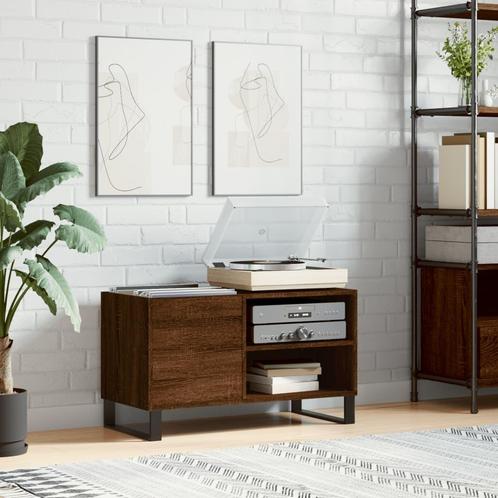 vidaXL Platenkast 85x38x48 cm bewerkt hout bruin eikenkleur, Huis en Inrichting, Woonaccessoires | Cd- en Dvd-rekken, Nieuw, Verzenden