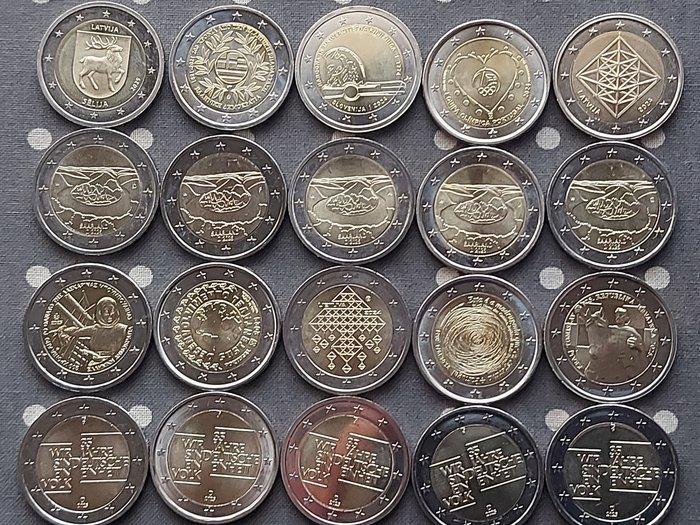 Europa. 2 Euro 2021/2025 (20 moedas) (Zonder Minimumprijs), Postzegels en Munten, Munten | Europa | Euromunten