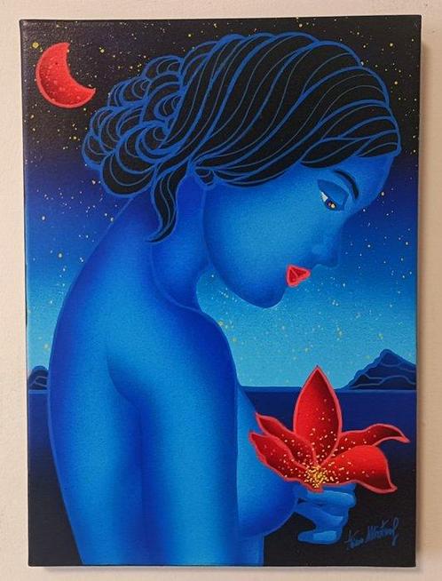 Kino Mistral (1943) - Fiore rosso sul mare, Antiek en Kunst, Kunst | Schilderijen | Klassiek