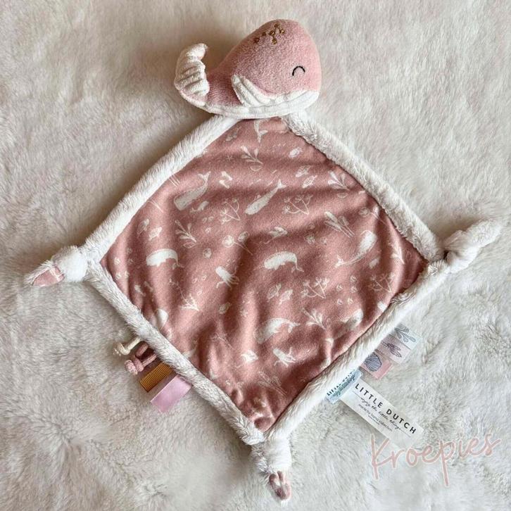 Little Dutch knuffeldoekje walvis | Roze, Kinderen en Baby's, Speelgoed | Knuffels en Pluche, Verzenden