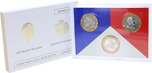 Monaco en Frankrijk. Series Commemorative 3 Coins with 10, Postzegels en Munten, Munten | Europa | Niet-Euromunten