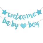 Banner Welcome Baby Girl of Boy, Verzenden, Nieuw, Versiering, Geboorte of Huwelijk