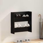 vidaXL Wand Schoenenkasten met plank Anders Zwart eiken, Verzenden, Nieuw