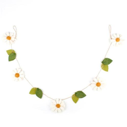 Viltslinger Margrietjes en Groene Blaadjes 1 Meter - 8cm NIE, Kinderen en Baby's, Kinderkamer | Inrichting en Decoratie, Nieuw