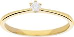 Glow ring met diamant solitaire - 1-0.07ct G/SI - geelgoud, Nieuw, Verzenden