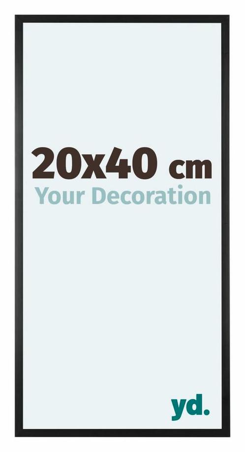Fotolijst 20x40 cm - Zwart Mat - Kunststof - Nancy, Huis en Inrichting, Woonaccessoires | Lijsten, Nieuw, Verzenden