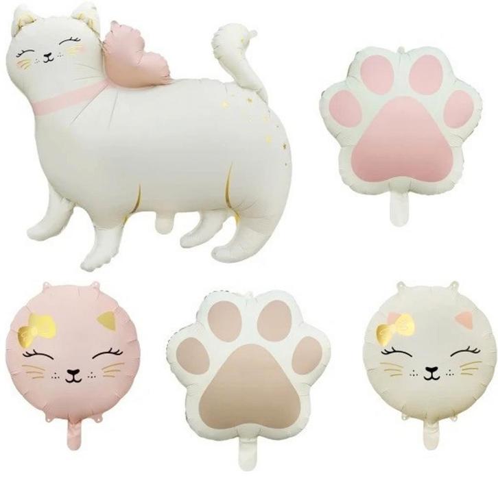 5-delige folie ballon set Sweet Cat, Dieren en Toebehoren, Katten-accessoires, Nieuw, Verzenden