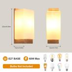 Houten Wandlamp E27 Minimalistisch met Glazen Kap, Huis en Inrichting, Lampen | Wandlampen, Verzenden, Nieuw