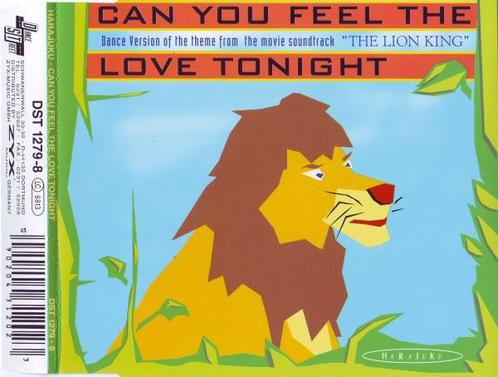 cd single - Harajuku - Can You Feel The Love Tonight, Cd's en Dvd's, Cd Singles, Zo goed als nieuw, Verzenden