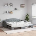 vidaXL Slaapbank met onderschuifbed 90x190 cm stof, 90 cm, Eenpersoons, Verzenden, Nieuw