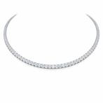 Halsketting - 14 karaat Witgoud - 12.28ct. tw. Diamant, Nieuw