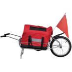 vidaXL Fietstransporttrailer met 1 wiel en opbergtas, Fietsen en Brommers, Fietsaccessoires | Aanhangers en Karren, Verzenden