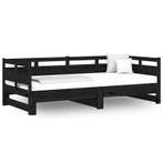 VidaXL slaapbank, zwart grenen, 90 x 200 (2x), Ophalen, Nieuw
