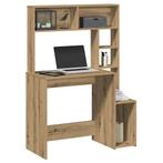 vidaXL Bureau met schappen 100x45x140 cm bewerkt hout, Verzenden, Nieuw