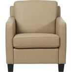 Leren fauteuil Smart - Massif Safari (taupe/grijs) - Poten, Nieuw, Ophalen of Verzenden, Bohemian, Eigentijds, Modern, Retro, 50 tot 75 cm