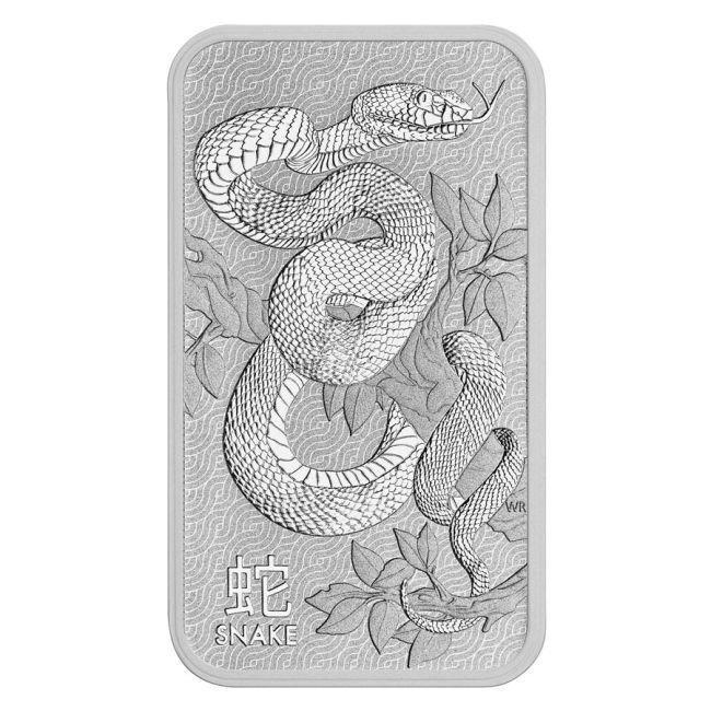 5 Troy Ounce - Zilver .999 - 1 oz Australian Lunar Snake, Postzegels en Munten, Edelmetalen en Baren
