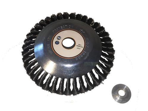 Onkruidborstel 200 mm voor bosmaaier - asgat 25,4 mm, Tuin en Terras, Onkruidbranders, Nieuw, Ophalen of Verzenden