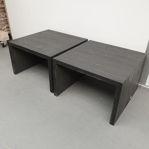 Set van 2 massieve salontafels - 70x45x70 cm, Huis en Inrichting, Tafels | Salontafels, Ophalen of Verzenden