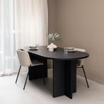 SALE! Ovale Eettafel Noa, 200cm, kleur Zwart Eiken, Huis en Inrichting, Verzenden, Design, Modern, Nieuw, 50 tot 100 cm