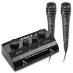 Vonyx AV430B karaoke set met 2x karaoke microfoon en mixer -, Nieuw, Verzenden