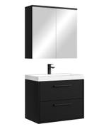 Badkamermeubel Set Florence 01 60 cm – Mat zwart, Verzenden, Nieuw, Wastafelkast