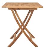 Teakhouten Tuintafel Opvouwbaar – 120x70 cm met Parasolgat, Verzenden, Nieuw
