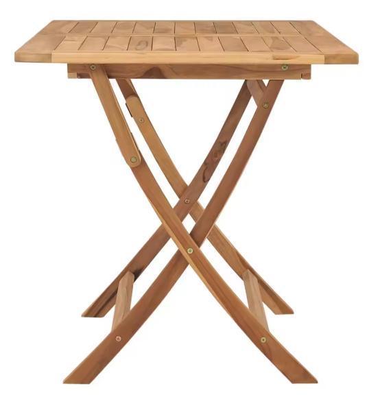 Teakhouten Tuintafel Opvouwbaar – 120x70 cm met Parasolgat, Tuin en Terras, Tuintafels, Nieuw, Verzenden