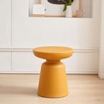 Bijzettafel Posio ronde salontafel 40 cm geel [en.casa], Huis en Inrichting, Tafels | Bijzettafels, Verzenden, Nieuw