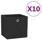 vidaXL Opbergboxen 10 st 28x28x28 cm nonwoven stof zwart, Nieuw, Verzenden