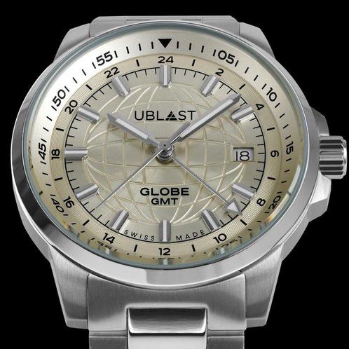Ublast - Globe GMT - Swiss Made - REF.UBGLO40CHA - Ltd, Sieraden, Tassen en Uiterlijk, Horloges | Heren