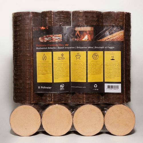 Pollmeier Premium Plus briketten (480 kg) | 100%, Tuin en Terras, Haardhout, Blokken, Minder dan 3 m³, Beukenhout, Verzenden