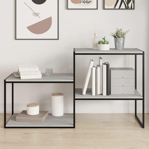 vidaXL Wandschappen 4 st 60x40x1,5 cm bewerkt hout grijs, Huis en Inrichting, Woonaccessoires | Wandplanken en Boekenplanken, Nieuw