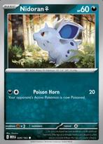 Nidoran 029/165 reverse holo pokemon 151, Ophalen of Verzenden, Nieuw, Losse kaart, Foil
