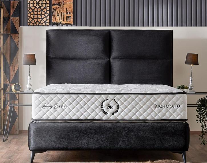 UITVERKOOP! Opberg boxspring 180 x 200 Eric Kuster 31cm DIK, Huis en Inrichting, Slaapkamer | Boxsprings, 180 cm, 200 cm, Wit