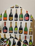 Exclusief Champagne-stof met prestigieuze flessen. - Textiel, Antiek en Kunst, Antiek | Kleden en Textiel