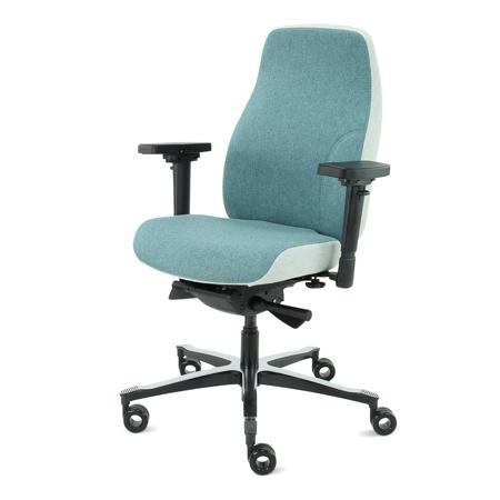 (MDK-107424) Therapod&reg; X2 bureaustoel - azuurblauw/grijs, Huis en Inrichting, Bureaus, Bureau, Nieuw, In hoogte verstelbaar