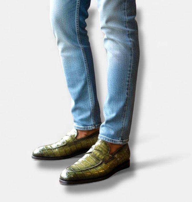 Santoni UK12 Alligator - Loafers - Maat: EU 48 - Nieuw in, Kleding | Heren, Schoenen