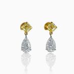 Oorbellen - 14 karaat Witgoud, Geel goud - 6.20ct. tw., Sieraden, Tassen en Uiterlijk, Oorbellen, Nieuw