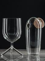 4x tripod glass & 4x small jug - Drinkset (8) - Unieke, Antiek en Kunst