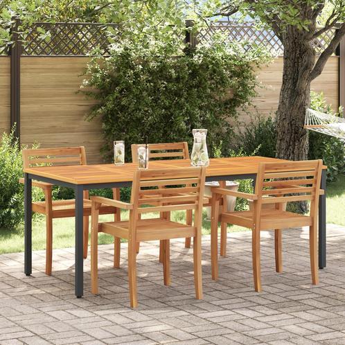 vidaXL Tuin Tafel 200x90x75 cm van Massief Acaciahout en, Tuin en Terras, Tuintafels, Nieuw, Verzenden