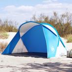 vidaXL Strandtent 2-persoons pop-up waterdicht azuurblauw, Caravans en Kamperen, Tenten, Verzenden, Nieuw, Tot en met 2