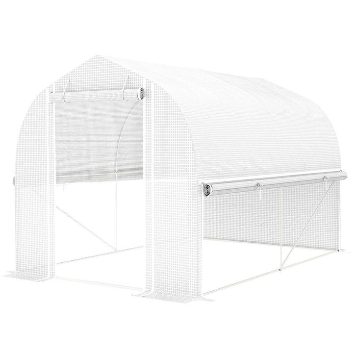 TRUUSK Foliekas 3x2x2m - 4 Ramen & Deur - Oprolbare Zijwande, Tuin en Terras, Kassen, Nieuw, Verzenden