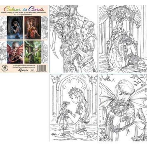 Anne Stokes Kleurkaarten, Hobby en Vrije tijd, Tekenen, Papier, Schets- of Tekenboek, Nieuw, Ophalen of Verzenden